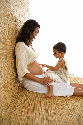 Pregnant Mother With Son